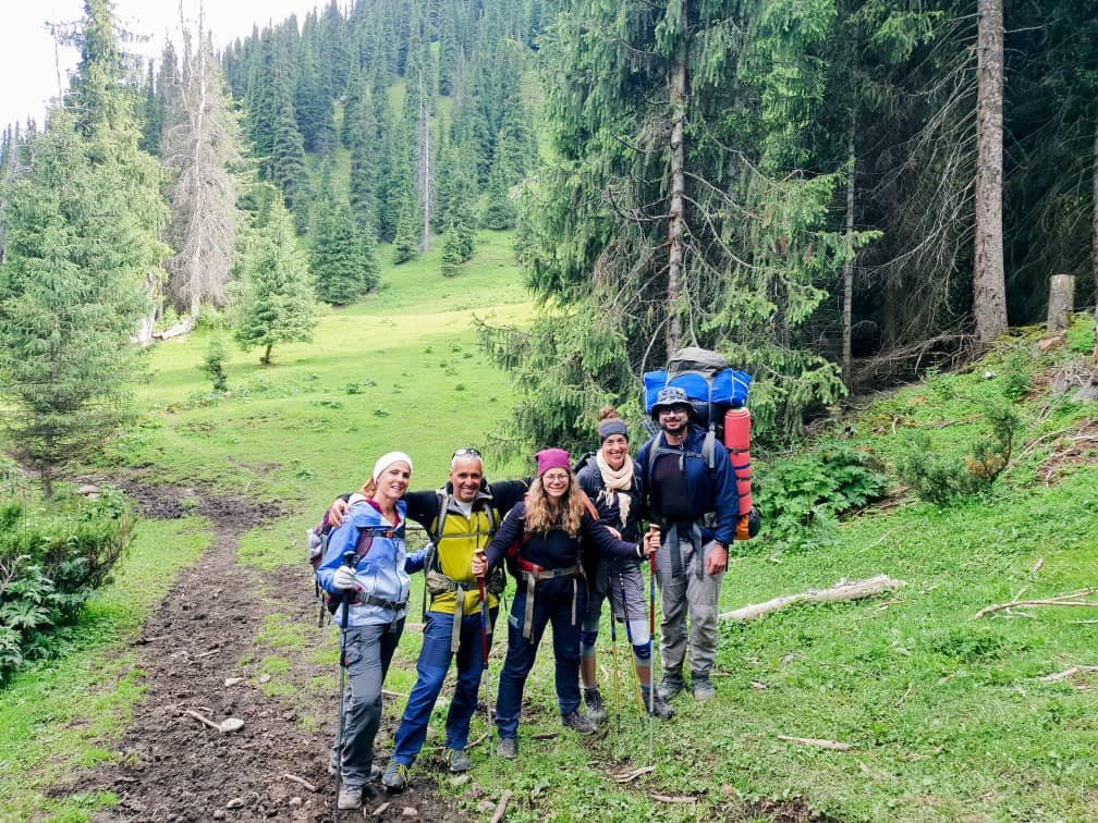 Mountain Trekking Track in Central Asia